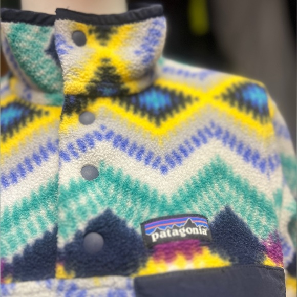 Patagonia Synchilla timber twist two button Aztec fleece women’s xxsmall - Picture 6 of 6